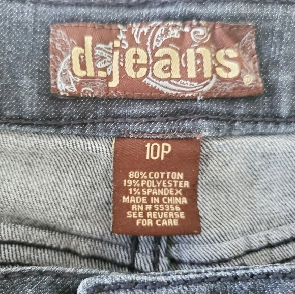 2/$35 Sale D. JEANS Dark Wash Skinny Fit Jeans Midrise Sz 10P - Picture 6 of 11